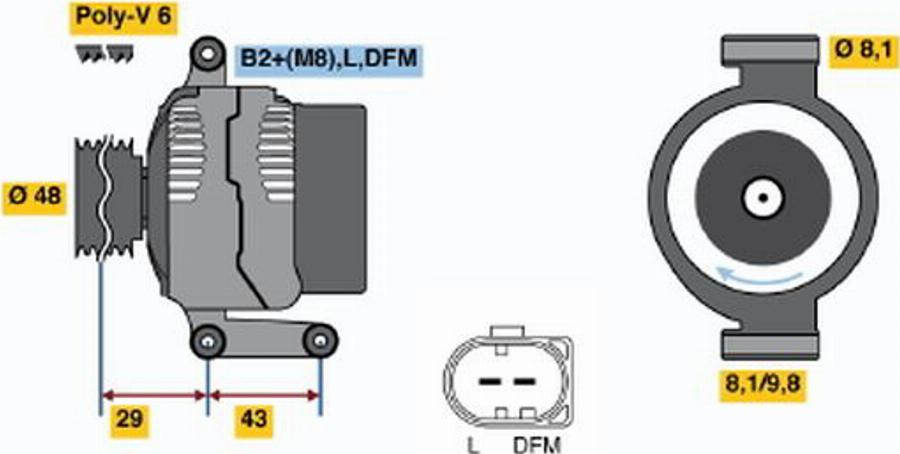 BOSCH 0 124 325 108 - Alternateur cwaw.fr