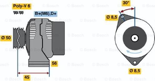 BOSCH 0 124 325 117 - Alternateur cwaw.fr