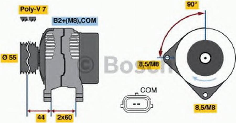 BOSCH 0 124 325 139 - Alternateur cwaw.fr