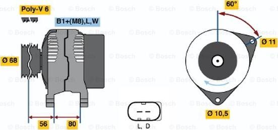 BOSCH 0 124 320 002 - Alternateur cwaw.fr