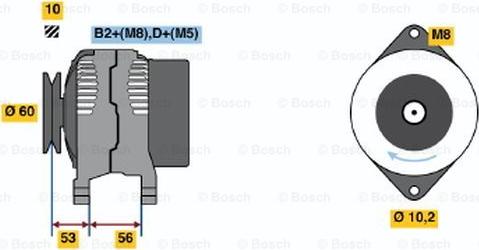 BOSCH 0 124 225 009 - Alternateur cwaw.fr