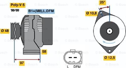 BOSCH 0 124 225 010 - Alternateur cwaw.fr