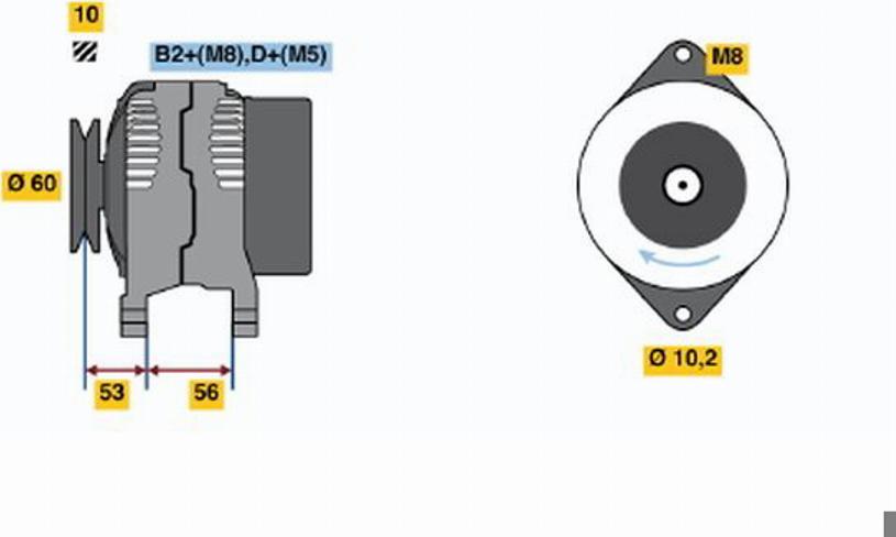 BOSCH 0 124 225 025 - Alternateur cwaw.fr