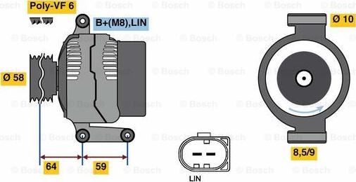 BOSCH 0 125 711 045 - Alternateur cwaw.fr