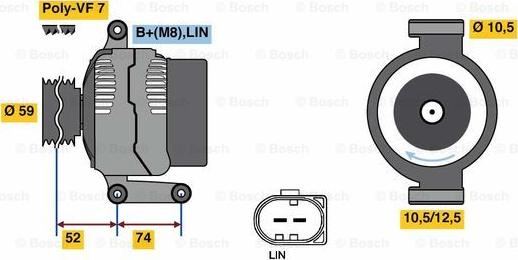 BOSCH 0 125 711 046 - Alternateur cwaw.fr