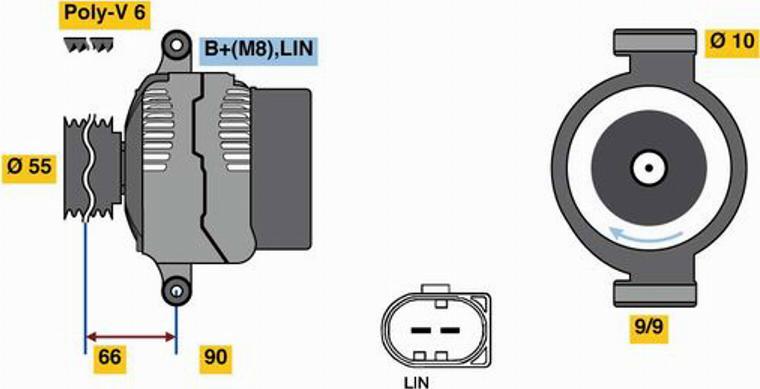 BOSCH 0 125 711 002 - Alternateur cwaw.fr