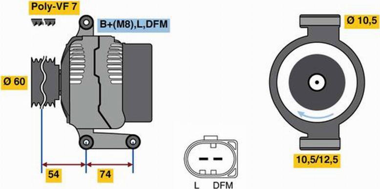 BOSCH 0 125 711 018 - Alternateur cwaw.fr