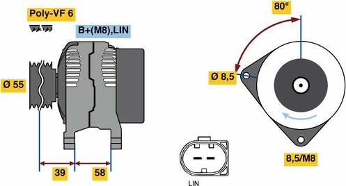 BOSCH 0125711071 - Alternateur cwaw.fr