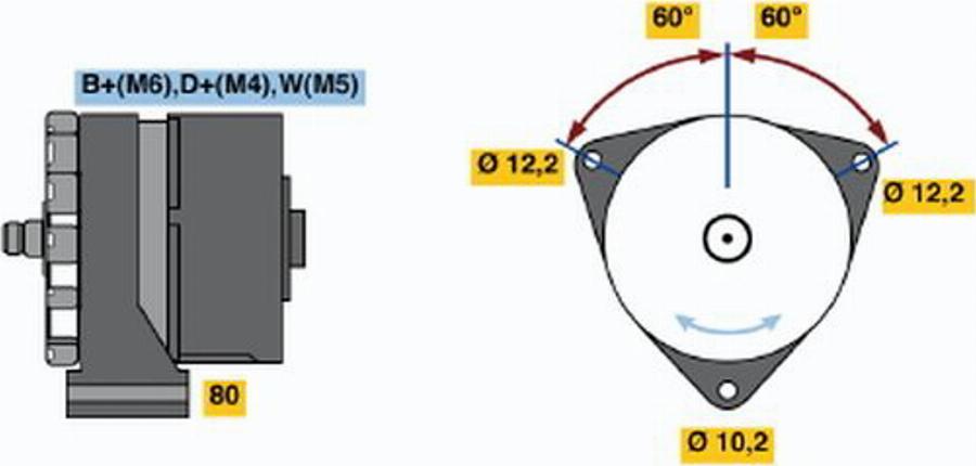 BOSCH 0120469687 - Alternateur cwaw.fr