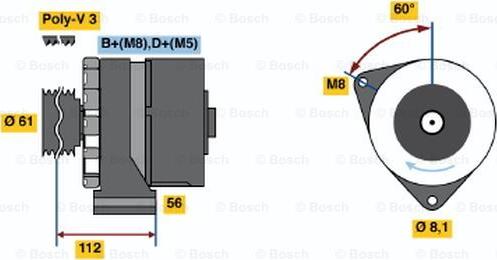 BOSCH 0 120 469 011 - Alternateur cwaw.fr