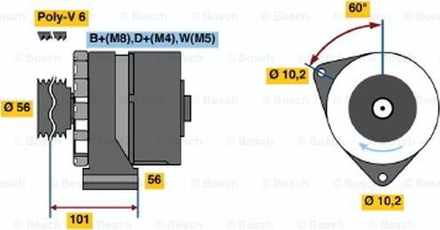 BOSCH 0 120 469 105 - Alternateur cwaw.fr