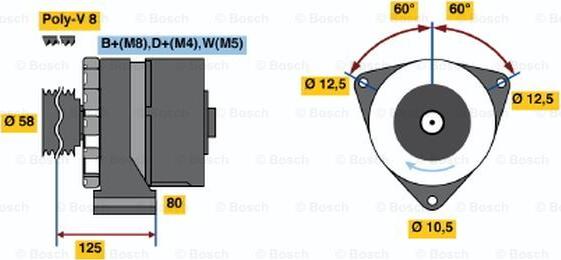 BOSCH 0 120 469 119 - Alternateur cwaw.fr