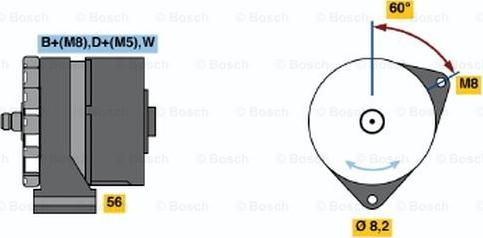 BOSCH 0 120 468 080 - Alternateur cwaw.fr