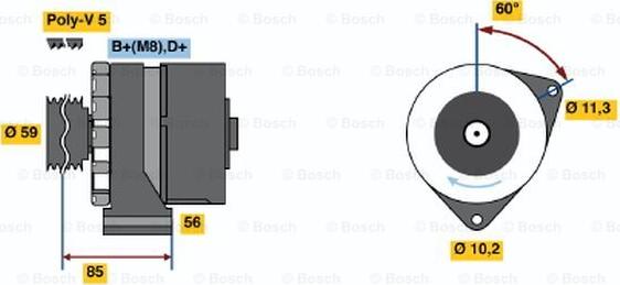 BOSCH 0 120 468 036 - Alternateur cwaw.fr