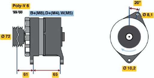 BOSCH 0120468162 - Alternateur cwaw.fr