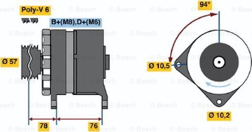 BOSCH 0 120 468 103 - Alternateur cwaw.fr