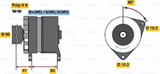 BOSCH 0 120 468 128 - Alternateur cwaw.fr