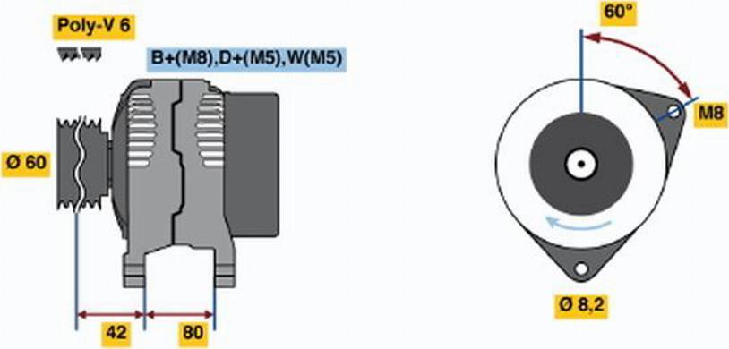 BOSCH 0120485030 - Alternateur cwaw.fr