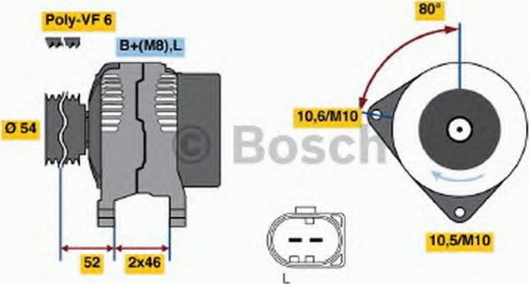 BOSCH 0 121 615 028 - Poulie, alternateur cwaw.fr