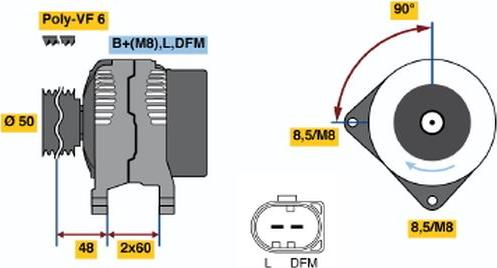 BOSCH 0 121 715 042 - Alternateur cwaw.fr