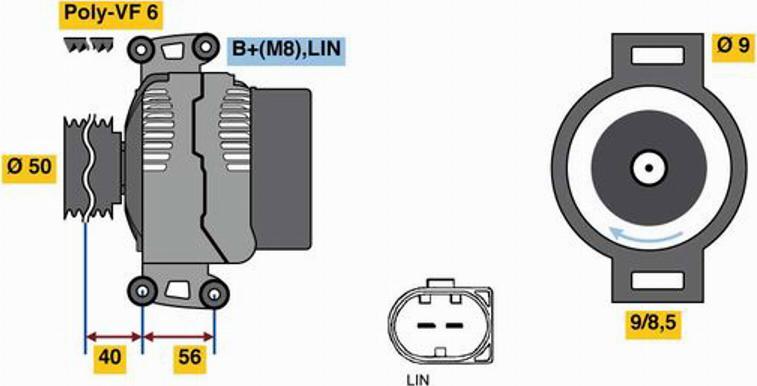 BOSCH 0121715029 - Alternateur cwaw.fr