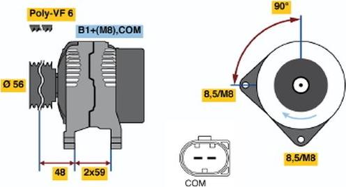 BOSCH 0 121 715 071 - Alternateur cwaw.fr