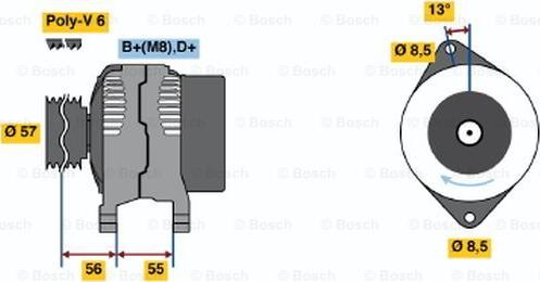 BOSCH 0 123 545 001 - Alternateur cwaw.fr