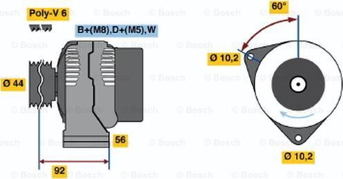 BOSCH 0 123 540 002 - Alternateur cwaw.fr