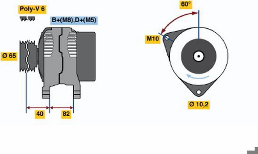 BOSCH 0123505007 - Alternateur cwaw.fr