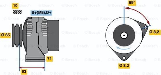 BOSCH 0 123 500 005 - Alternateur cwaw.fr