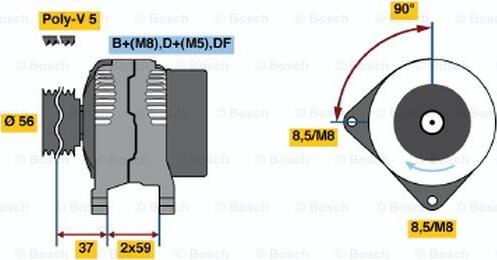 BOSCH 0 123 515 008 - Alternateur cwaw.fr