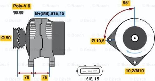 BOSCH 0 123 515 022 - Alternateur cwaw.fr