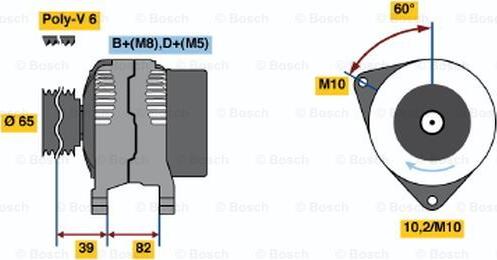 BOSCH 0 123 510 092 - Alternateur cwaw.fr