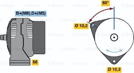 BOSCH 0 123 510 060 - Alternateur cwaw.fr