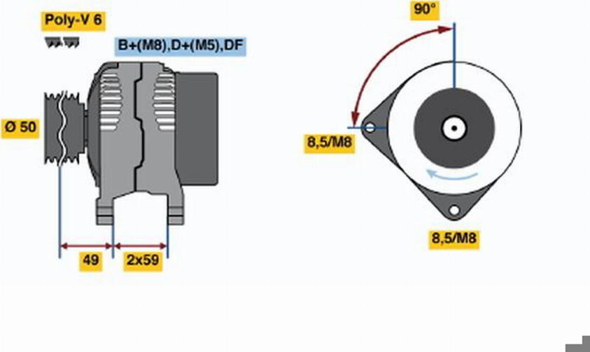 BOSCH 0 123 510 009 - Alternateur cwaw.fr