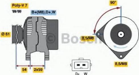 BOSCH 0 123 510 007 - Alternateur cwaw.fr