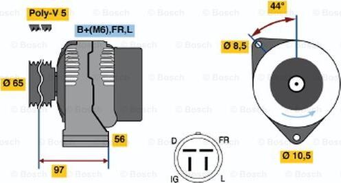 BOSCH 0 123 115 009 - Alternateur cwaw.fr