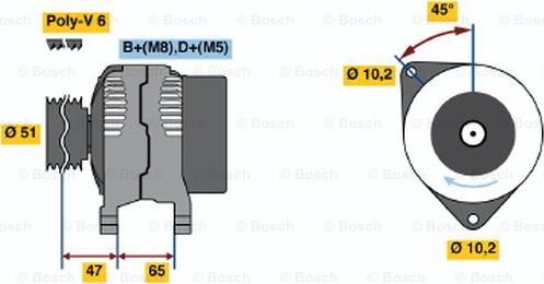 BOSCH 0 123 110 007 - Alternateur cwaw.fr