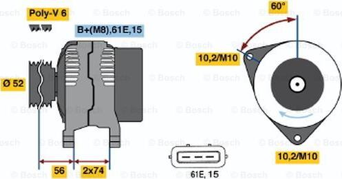 BOSCH 0 123 325 011 - Alternateur cwaw.fr