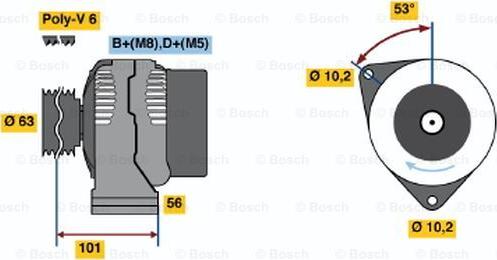 BOSCH 0 986 040 211 - Alternateur cwaw.fr