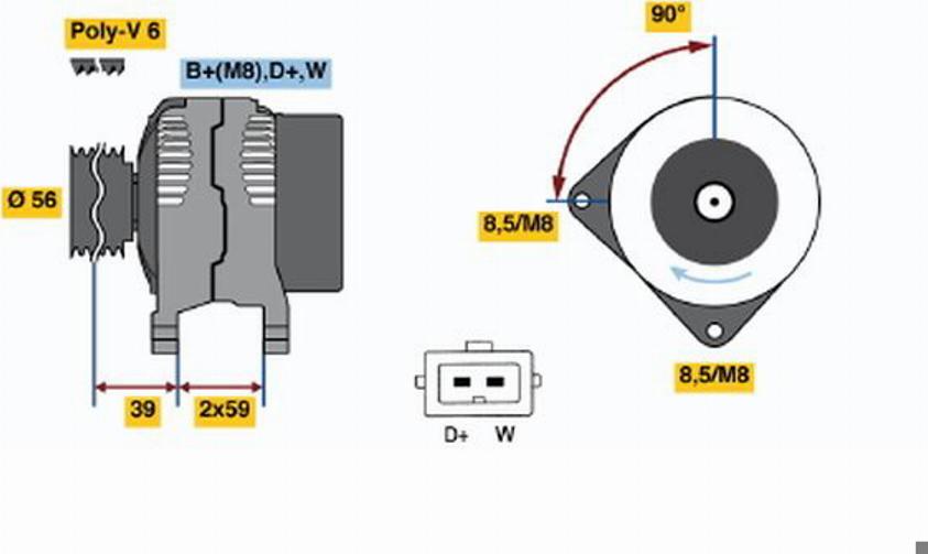 BOSCH 0 123 310 025 - Alternateur cwaw.fr