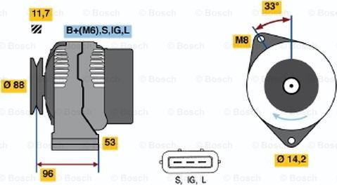 BOSCH 0 123 325 008 - Alternateur cwaw.fr