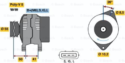 BOSCH 0 123 325 002 - Alternateur cwaw.fr