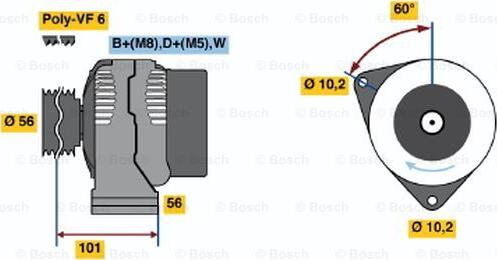 BOSCH 0 123 320 041 - Alternateur cwaw.fr