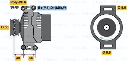 BOSCH 0 123 320 051 - Alternateur cwaw.fr