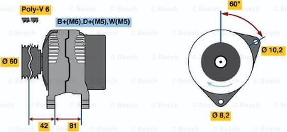 BOSCH 0 123 320 014 - Alternateur cwaw.fr