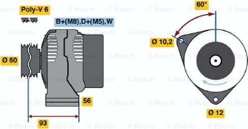 BOSCH 0 123 320 011 - Alternateur cwaw.fr