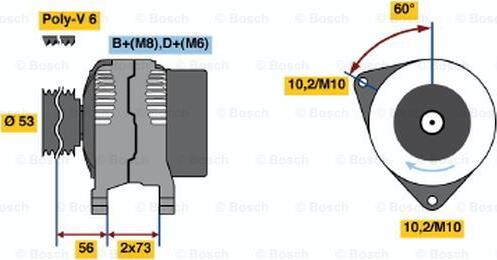 BOSCH 0 123 320 012 - Alternateur cwaw.fr