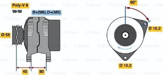 BOSCH 0 123 212 001 - Alternateur cwaw.fr