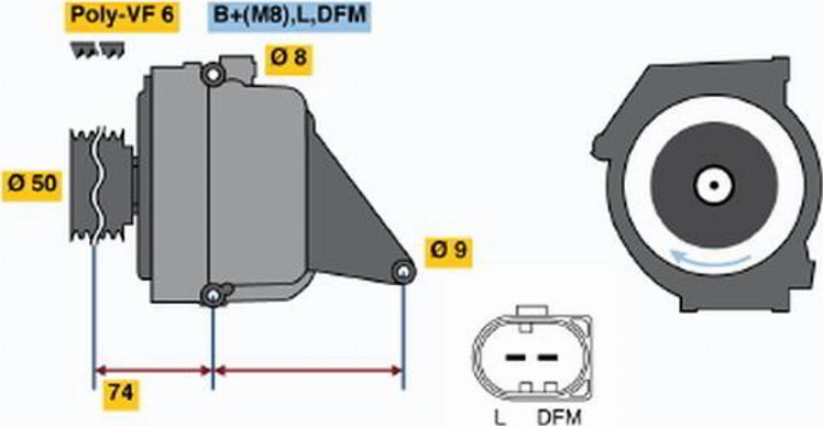 BOSCH 0 122 0AA 0B0 - Alternateur cwaw.fr